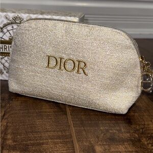 Christian Dior Gold Zipper Pouch FINAL SALE
